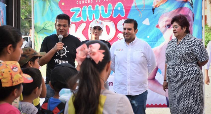 Presidente JSA y esposa LTC dan inicio a rally aventura para 15 niños del Zihua Kids