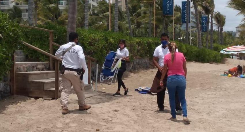 Supervisan que visitantes a playas cumplan con medidas sanitarias