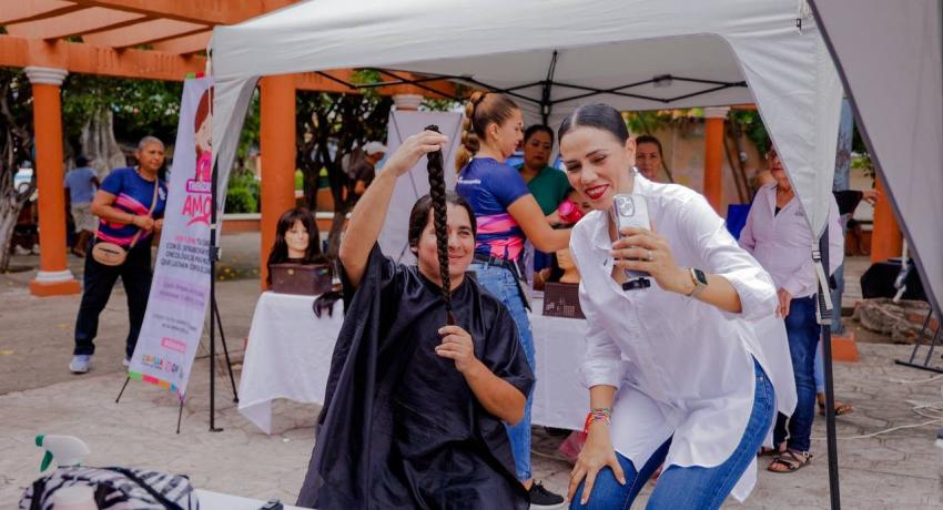 Un éxito la campaña Trenzando Amor coordinada por el DIF Municipal que preside Lizzete Tapia Castro.