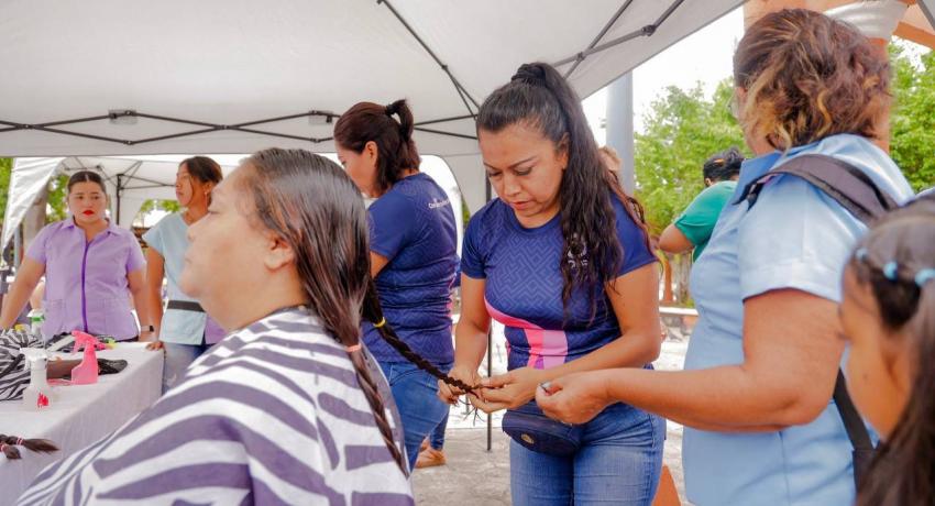 Un éxito la campaña Trenzando Amor coordinada por el DIF Municipal que preside Lizzete Tapia Castro.