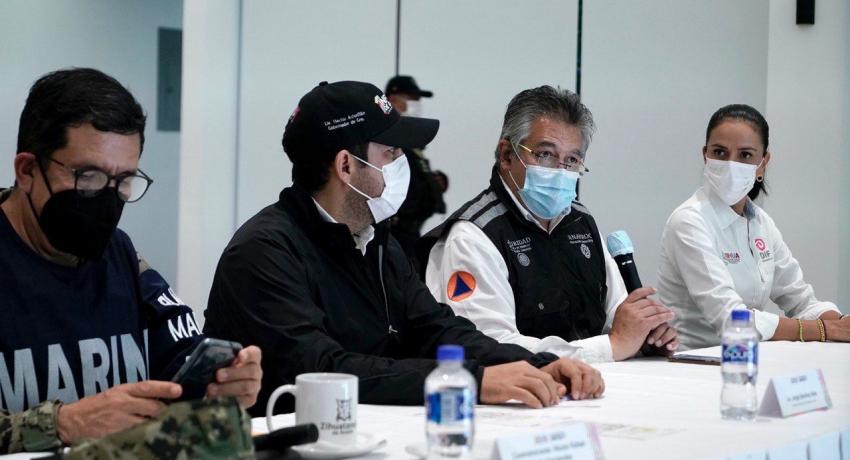Gobierno de Zihuatanejo coordina trabajos con fuerzas federales y estatales ante paso de  Huracán Rick 