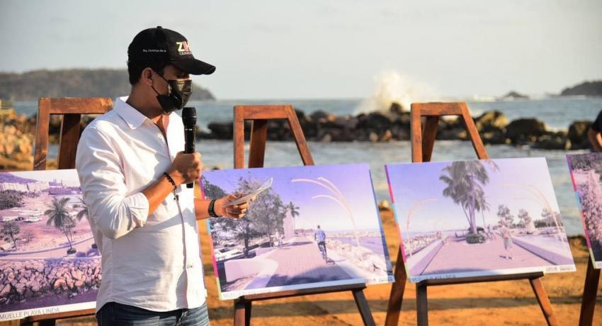 Presidente Jorge Sánchez Allec arranca obra de alto impacto en zona de playa Linda