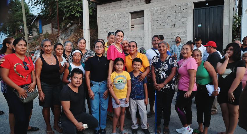 La presidenta Lizette Tapia arranca obras de gran impacto para las colonias Los Pinos y Diamante.