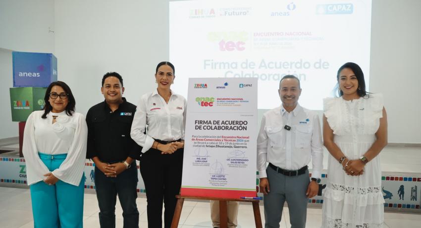 Zihuatanejo fortalece alianzas por el agua con la firma del convenio del ENANTEC 2026