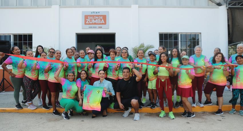 Impulsan salud y bienestar con nuevo espacio de zumba en la Unidad Deportiva