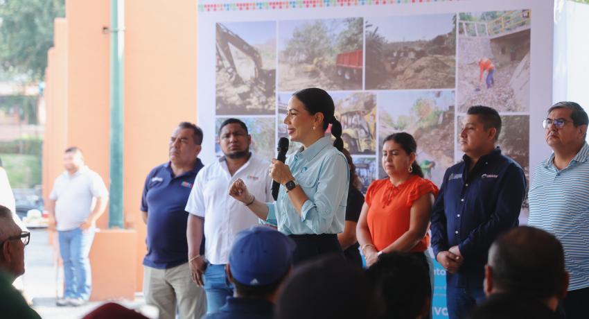 Presidenta Lizette Tapia Castro pone en marcha programa de limpieza de canales y cañadas ante cercanía de lluvias