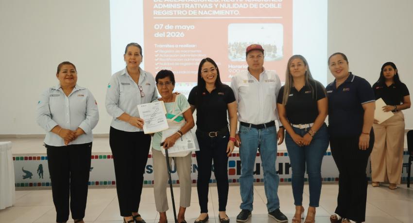 Gobierno de Lizette Tapia Castro beneficia a más de 150 personas con campaña gratuita del Registro Civil