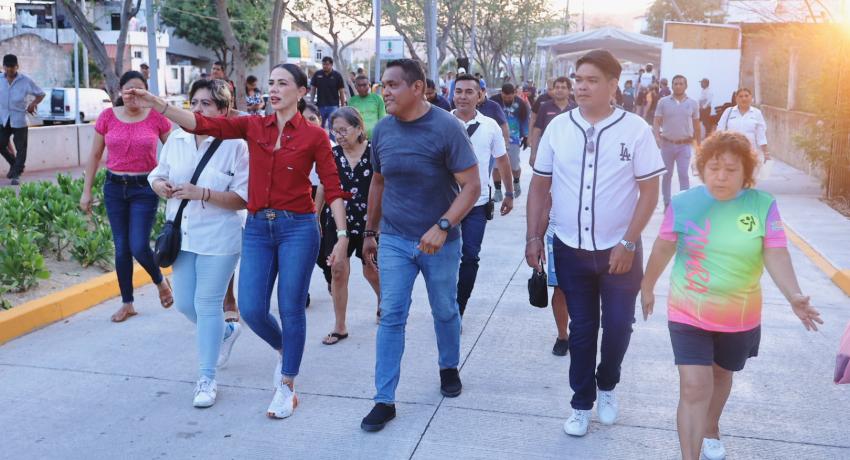 Lizette Tapia Castro inaugura la ampliación del parque lineal