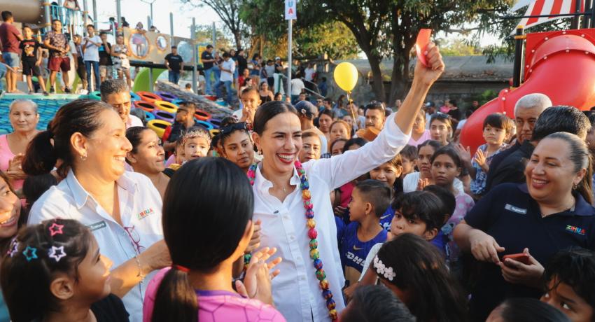 Inaugura Lizette Tapia Castro el Parque Infantil Ángelus
