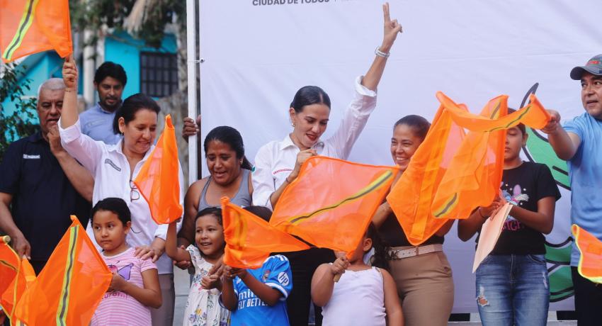 Lizette Tapia Castro arranca remodelación de espacio público en la colonia René Juárez Cisneros