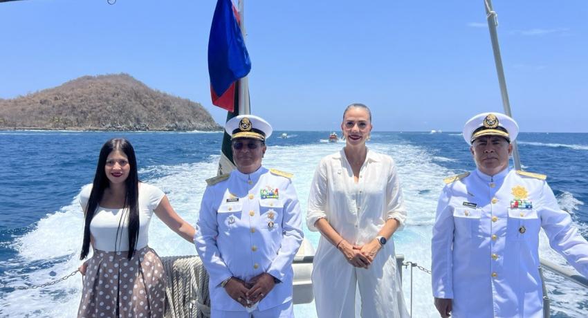 La presidenta Lizette Tapia Castro estuvo presente en el aniversario número 84 de la Marina Armada de México.