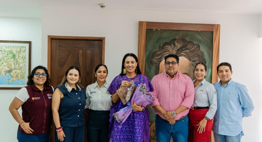 Gobierno Municipal de Zihuatanejo recibe a Hilda Ruth Lorenzo Hernández, titular de la Secretaría de la Mujer del Gobierno del Estado