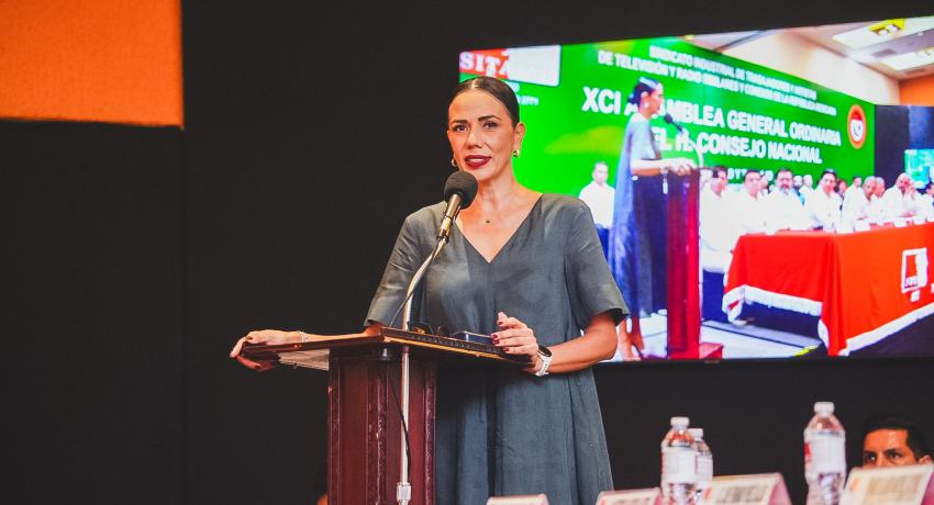 Presidenta Lizette Tapia participa en inauguración de Asamblea General Ordinaria de SITATYR-CTM