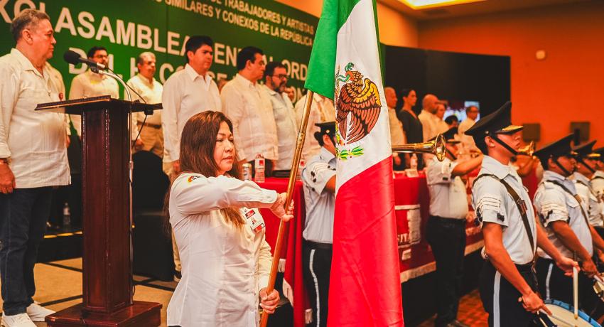 Presidenta Lizette Tapia participa en inauguración de Asamblea General Ordinaria de SITATYR-CTM
