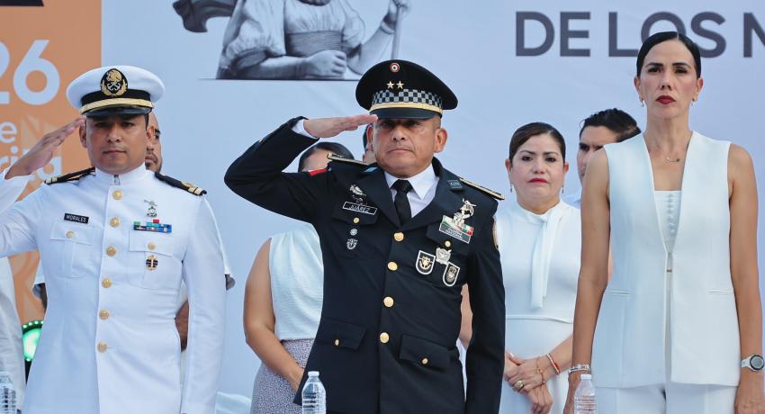 presidenta Lizette Tapia Castro, acompañado por elementos del 75 Batallón de Infantería, conmemoró la Gesta Heroica de los Niños Héroes,