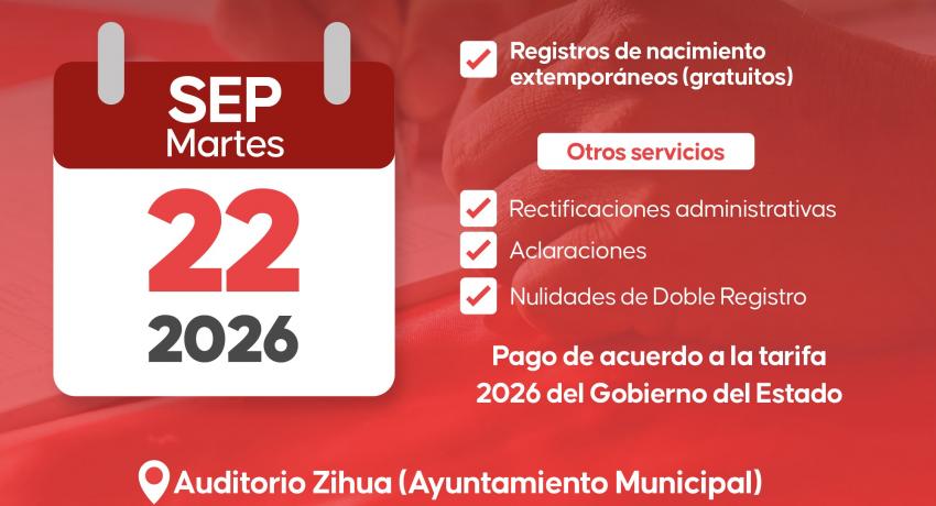 Registro Civil anuncia doble campaña en beneficio de la población de Zihuatanejo