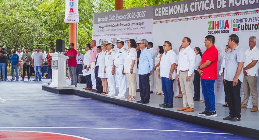 Gobierno de Zihuatanejo inicia el ciclo escolar 2026-2027 con mejores espacios para las niñas y los niños