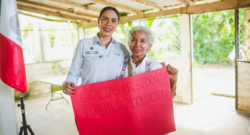 Presidenta Lizette Tapia Castro arranca remodelación del Club de la Tercera Edad de Buenavista