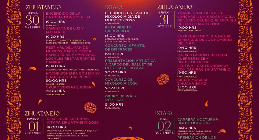 Anuncia Gobierno Municipal el Festival Día de Muertos 2026 y la llegada del Buque Escuela Cuauhtémoc