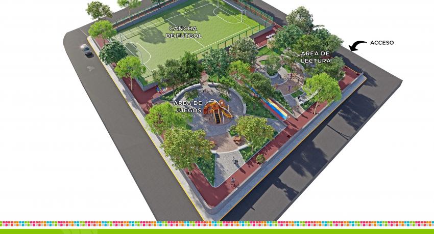 Gobierno Municipal rehabilita espacio deportivo y recreativo en la colonia El Hujal