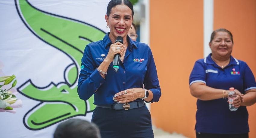 Lizette Tapia Castro entrega andador en la emblemática colonia Darío Galeana