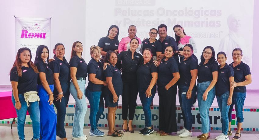 La presidenta Lizette Tapia Castro entrega pelucas oncológicas y prótesis mamarias a mujeres con cáncer