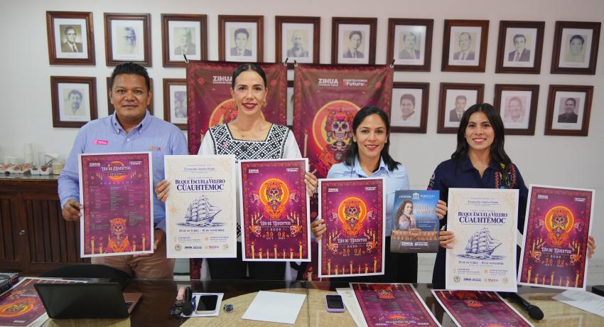 Anuncia Gobierno Municipal el Festival Día de Muertos 2026 y la llegada del Buque Escuela Cuauhtémoc